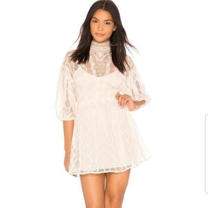 Free people Bittersweet mini dress in neutral